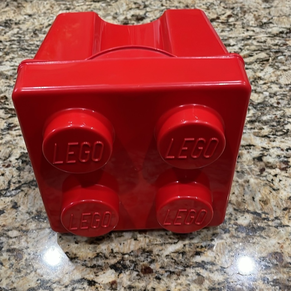 LEGO Storage Case 4 Stud Red Container Plastic Bin Box - Picture 12 of 13